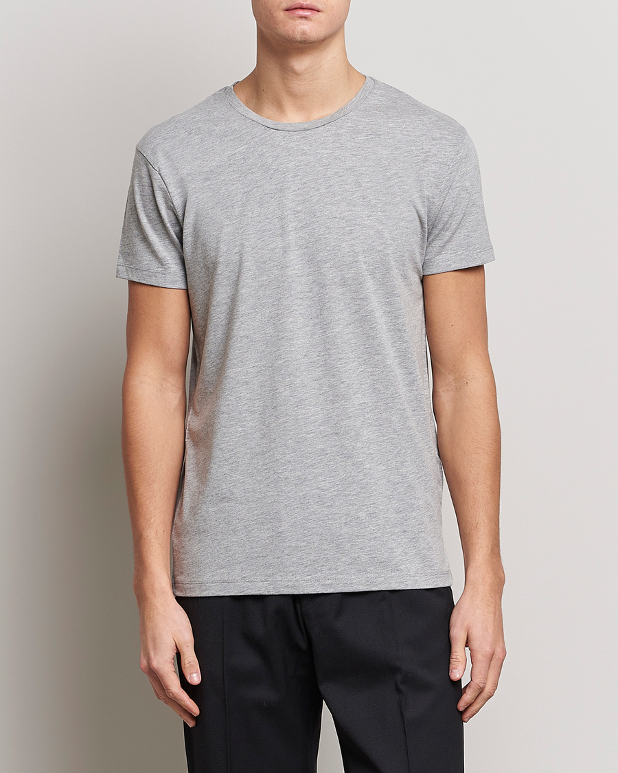 Hombres | Camisetas | Samsøe Samsøe | Kronos Crew Neck Tee Light Grey Melange