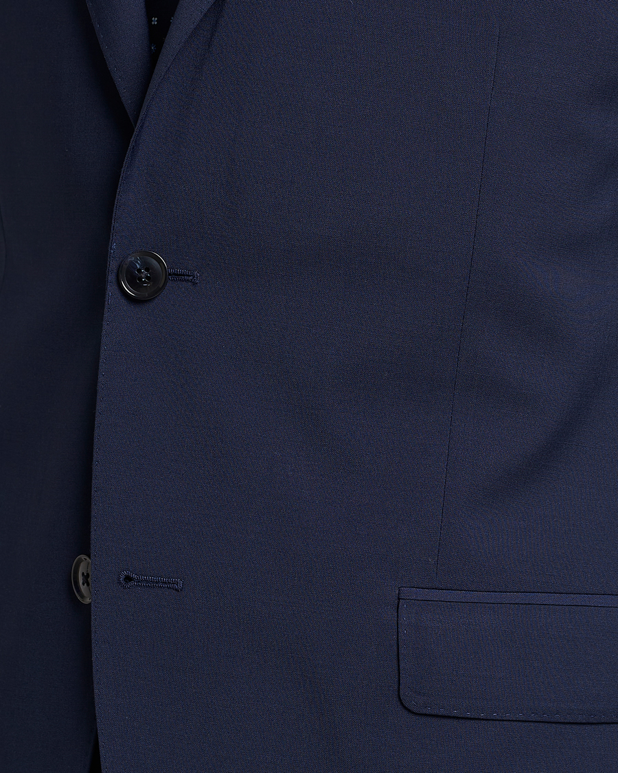 Hombres | Blazers | Oscar Jacobson | Edmund Wool Stretch Blazer Blue