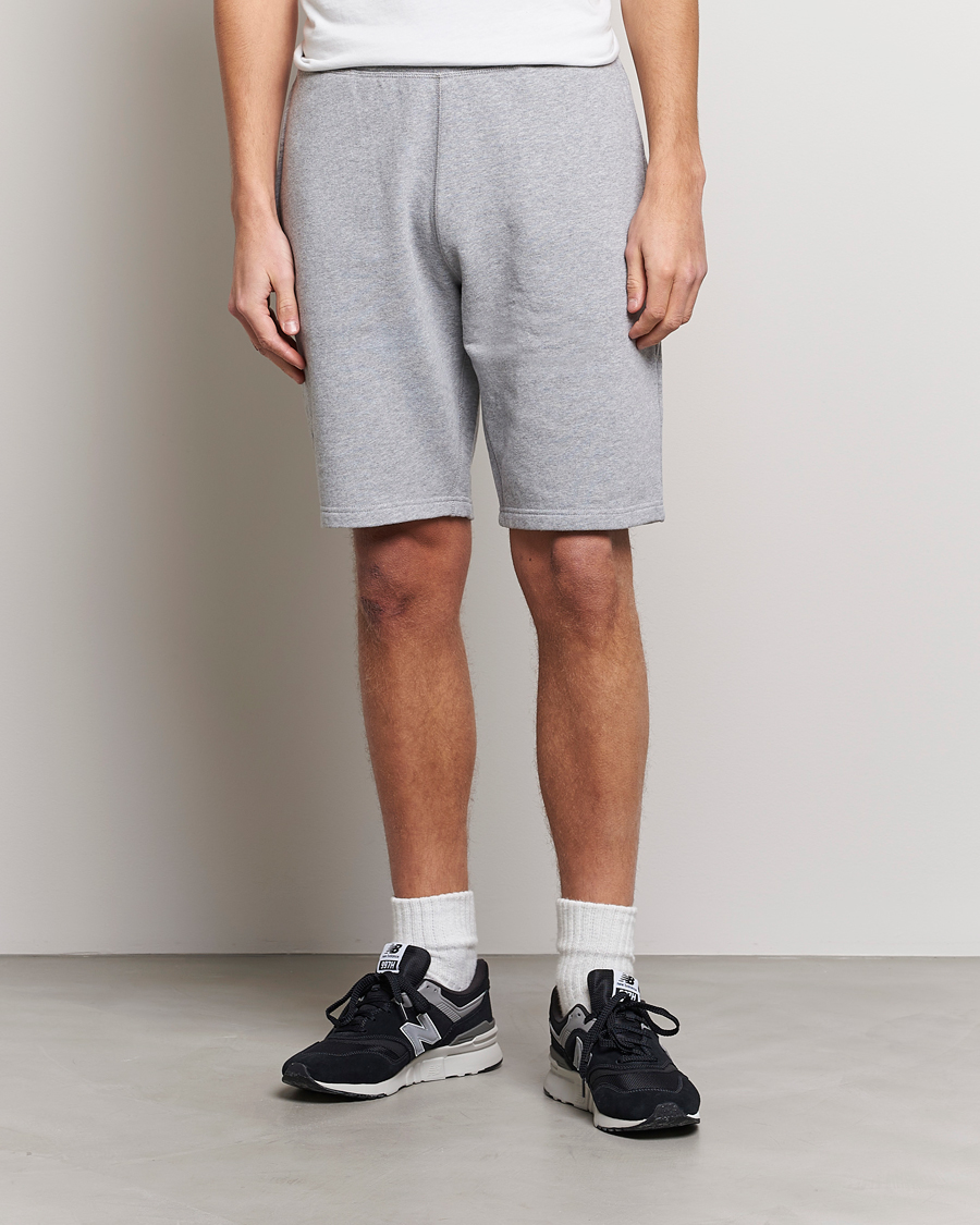 Hombres | Pantalones cortos de chándal | Sunspel | Loopback Shorts Grey Melange