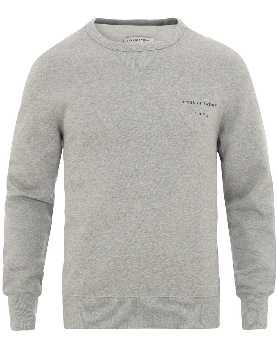 Hombres | Jerséis y prendas de punto | Tiger of Sweden | Dinos Sweatshirt Grey Melange