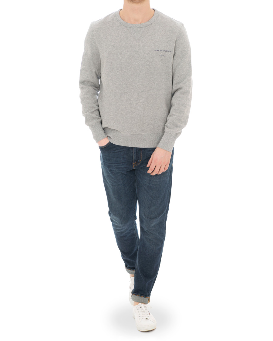 Hombres | Jerséis y prendas de punto | Tiger of Sweden | Dinos Sweatshirt Grey Melange