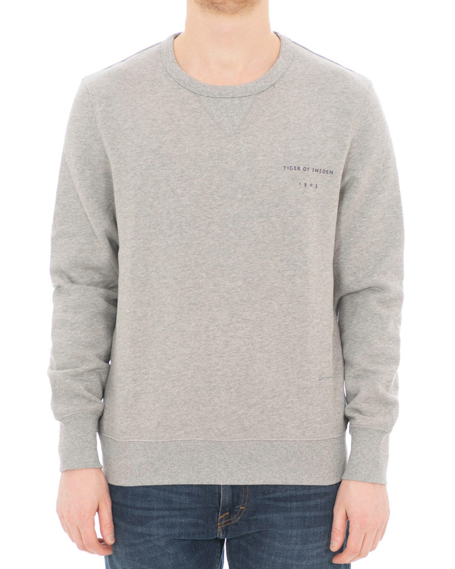 Hombres | Jerséis y prendas de punto | Tiger of Sweden | Dinos Sweatshirt Grey Melange