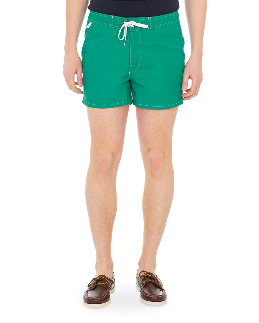 Hombres | Bañadores | Sundek | Rainbow Mid Length Swim Shorts  Emerald Green