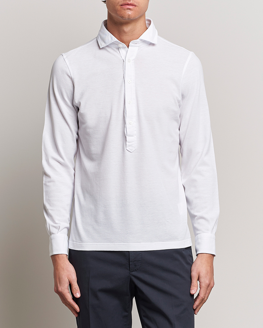 Hombres | Camisas casuales | Gran Sasso | Popover Shirt White