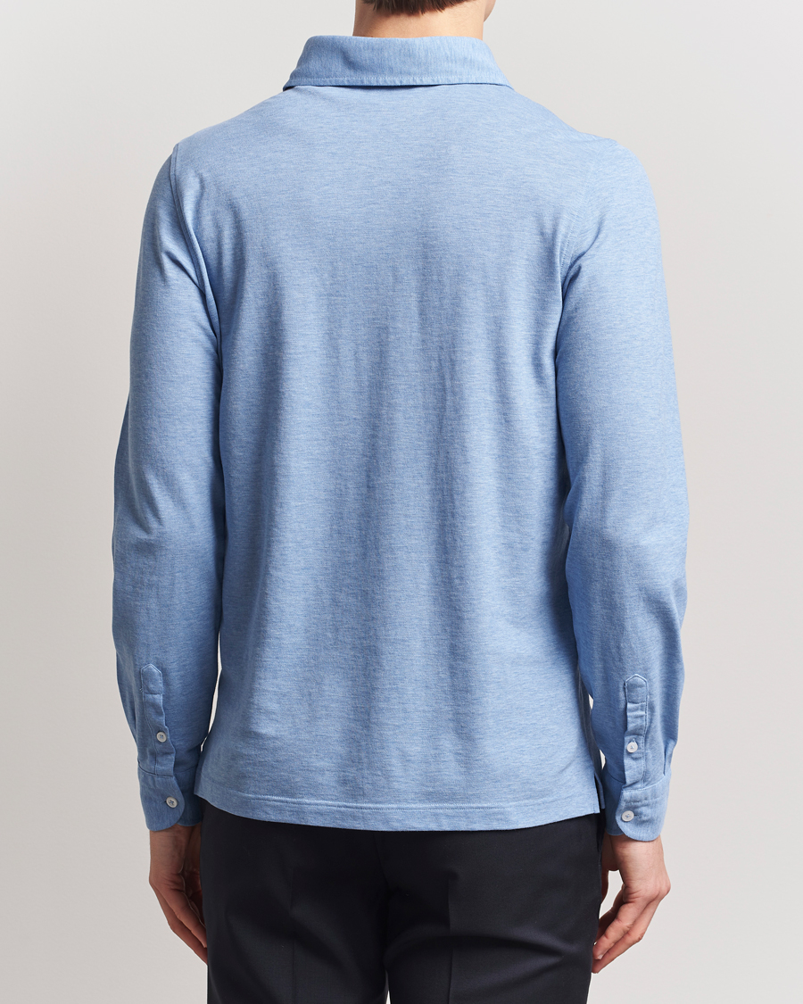 Hombres | Camisas | Gran Sasso | Popover Shirt Light Blue