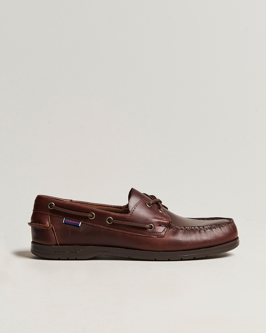Hombres | Zapatos náuticos | Sebago | Endeavor Oiled Leather Boat Shoe Brown