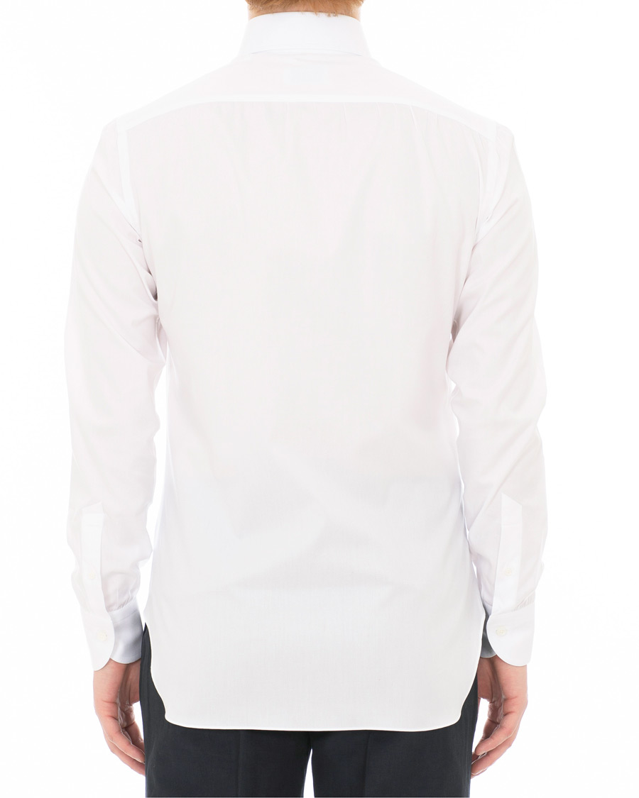Hombres | Camisas | Berg&Berg | Frithof Handmade Button Down Cotton Shirt White
