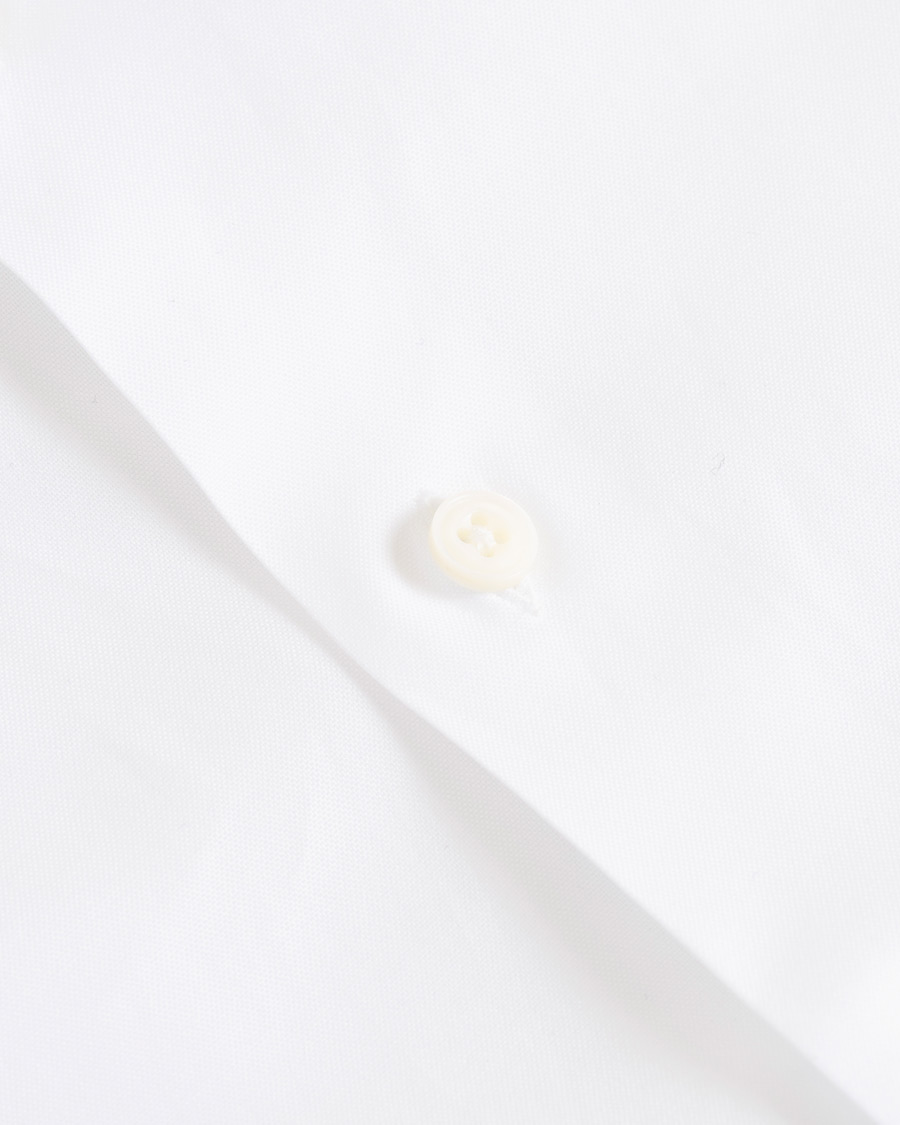Hombres | Camisas | Berg&Berg | Frithof Handmade Button Down Cotton Shirt White