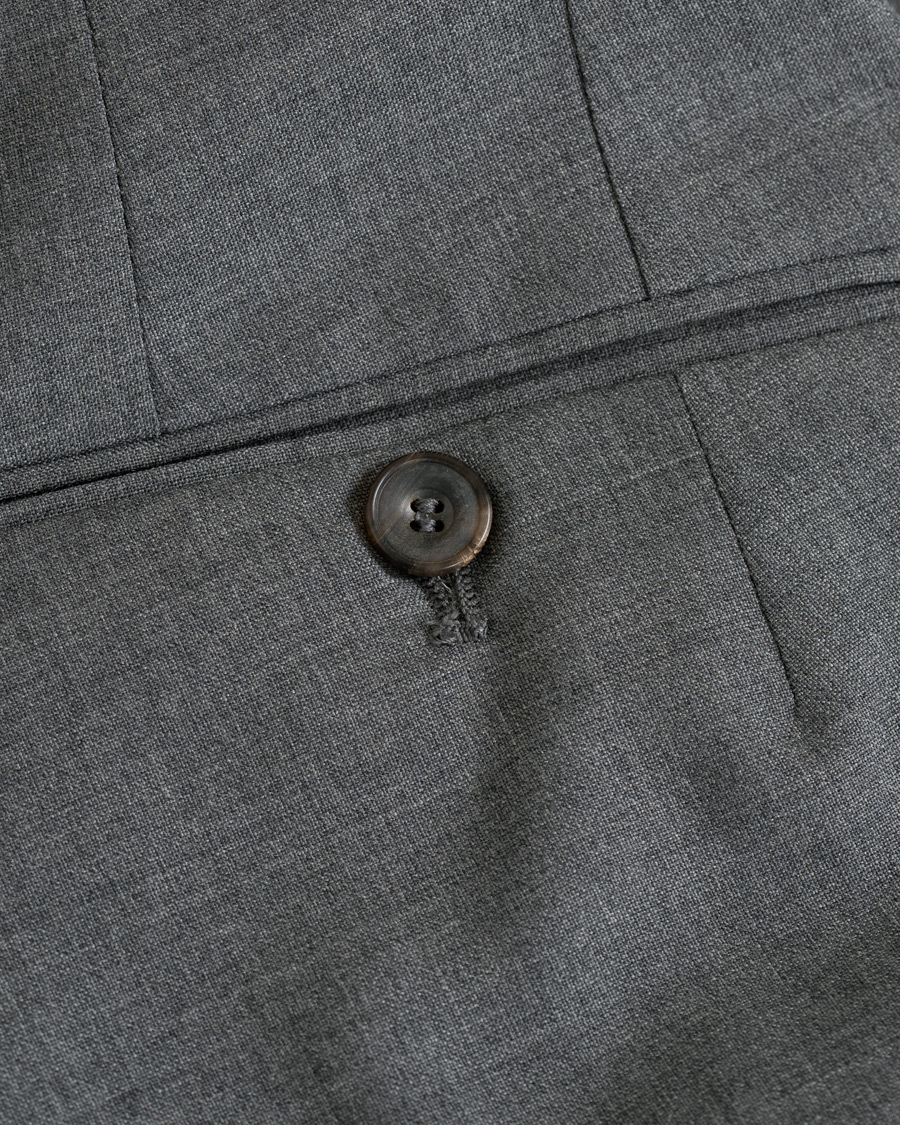 Hombres | Pantalones | Berg&Berg | Arnold Pleated Side Adjuster Wool Trousers Grey