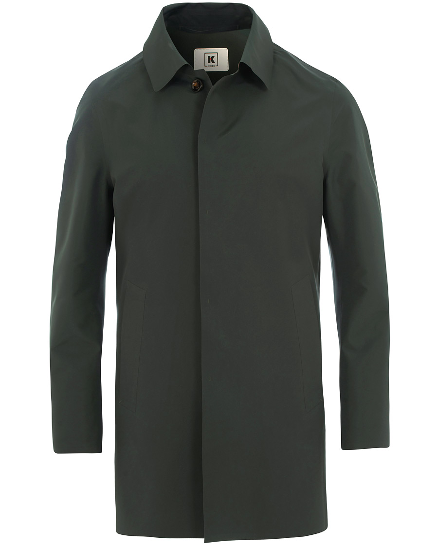 Hombres | Abrigos y chaquetas | Kired | Pablo Laser Cut Trench Green