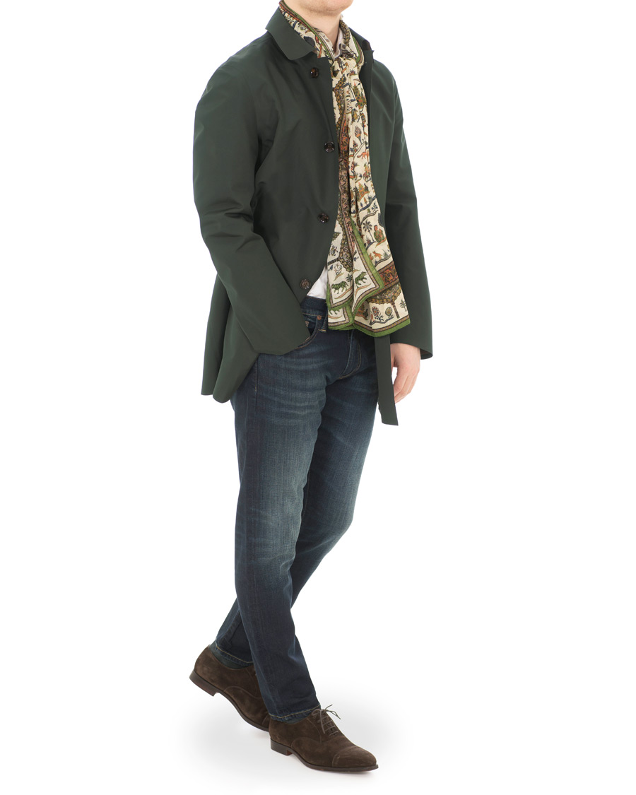Hombres | Abrigos y chaquetas | Kired | Pablo Laser Cut Trench Green