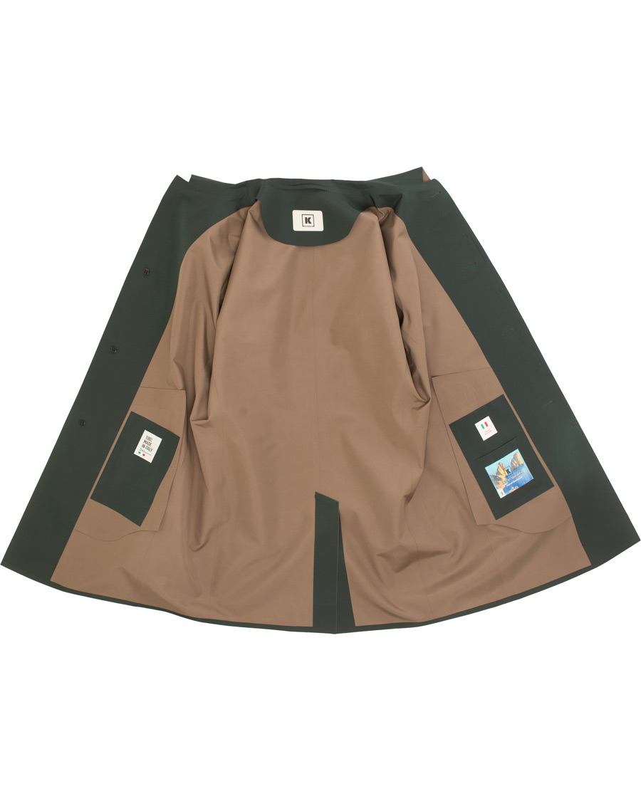 Hombres | Abrigos y chaquetas | Kired | Pablo Laser Cut Trench Green