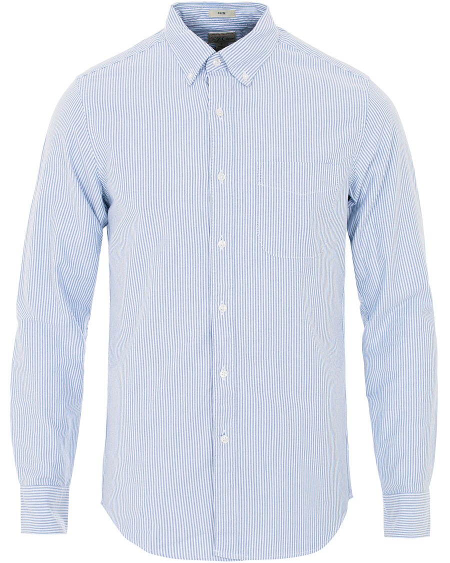 Hombres | Camisas | J.Crew | Slim Fit Stretch Oxford University Stripe Shirt Blue