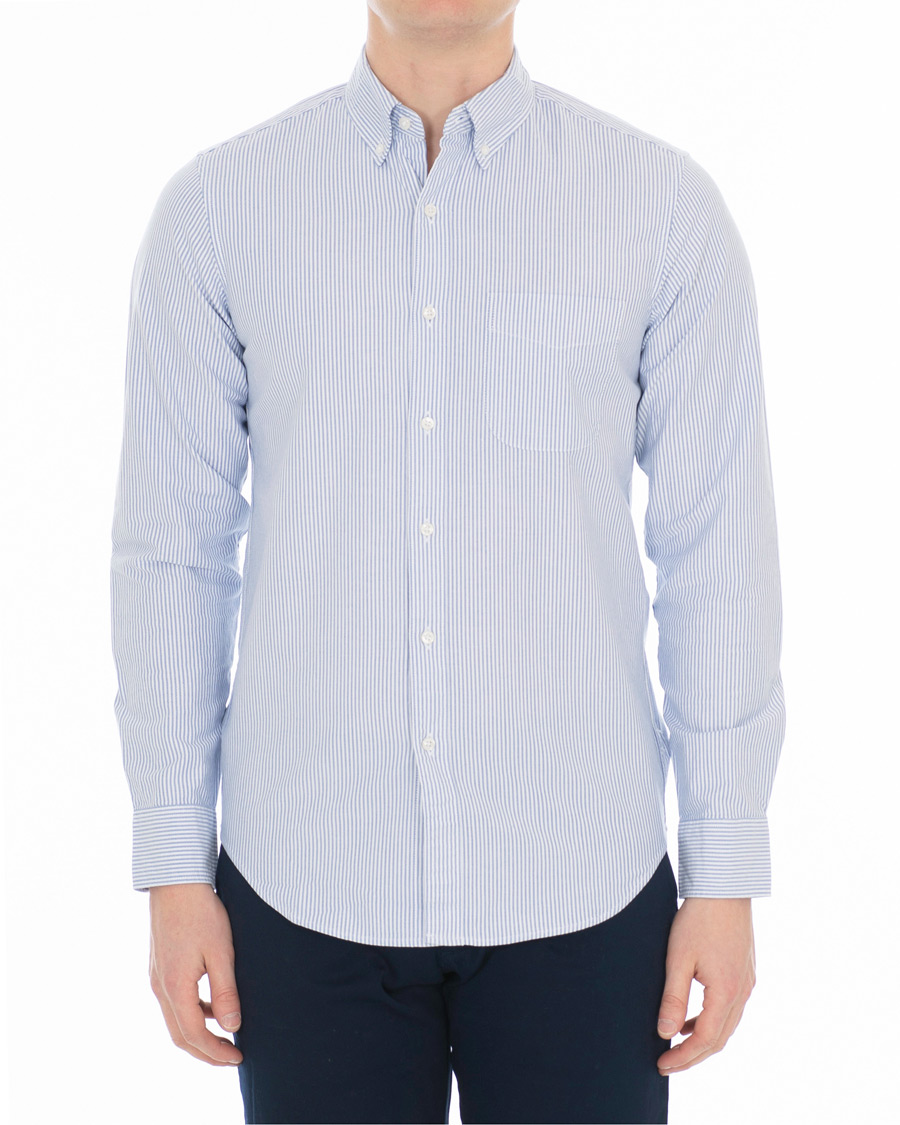 Hombres | Camisas | J.Crew | Slim Fit Stretch Oxford University Stripe Shirt Blue
