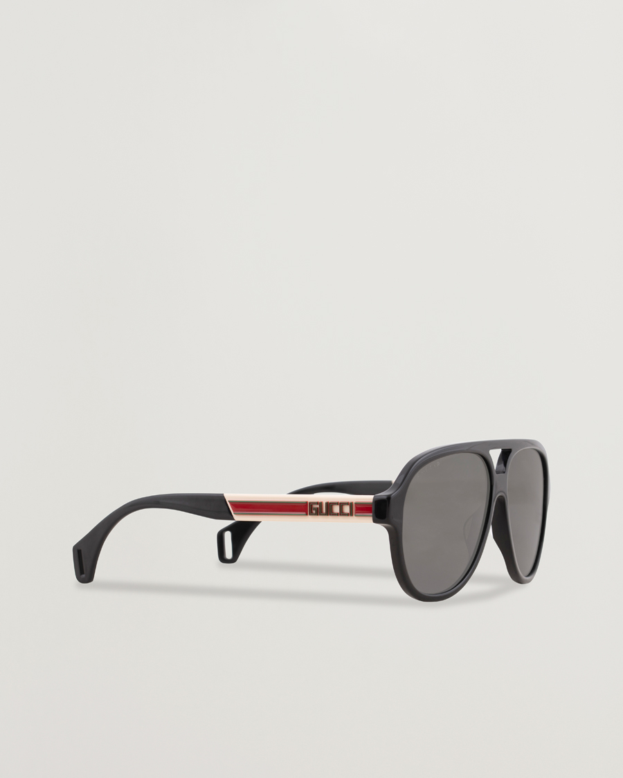 Hombres | Gucci GG0463S Sunglasses Black/White/Grey | Gucci | GG0463S Sunglasses Black/White/Grey