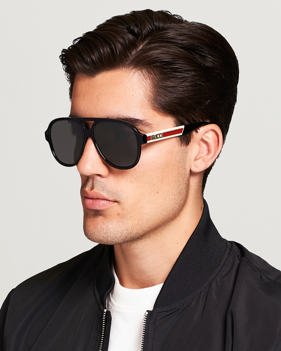 Hombres | Gucci | Gucci | GG0463S Sunglasses Black/White/Grey