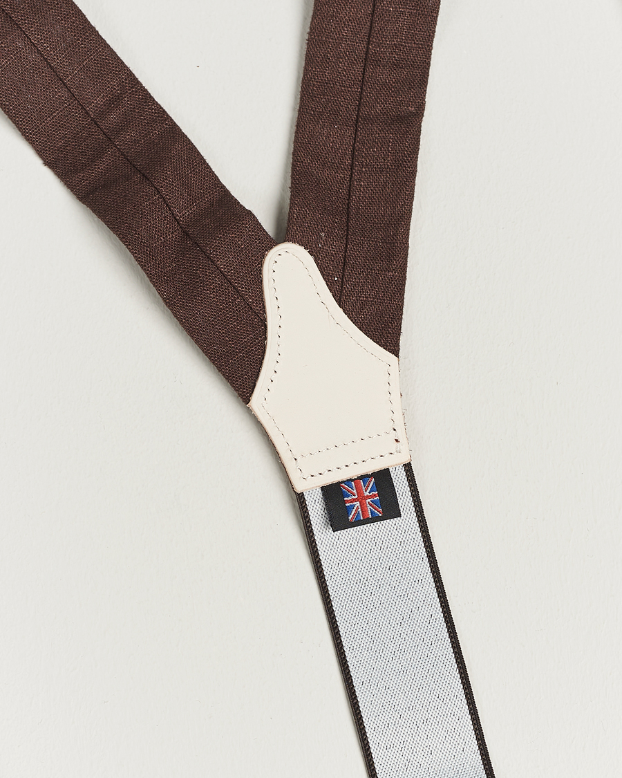 Hombres | Tirantes | Albert Thurston | Linen Braces 38mm Brown