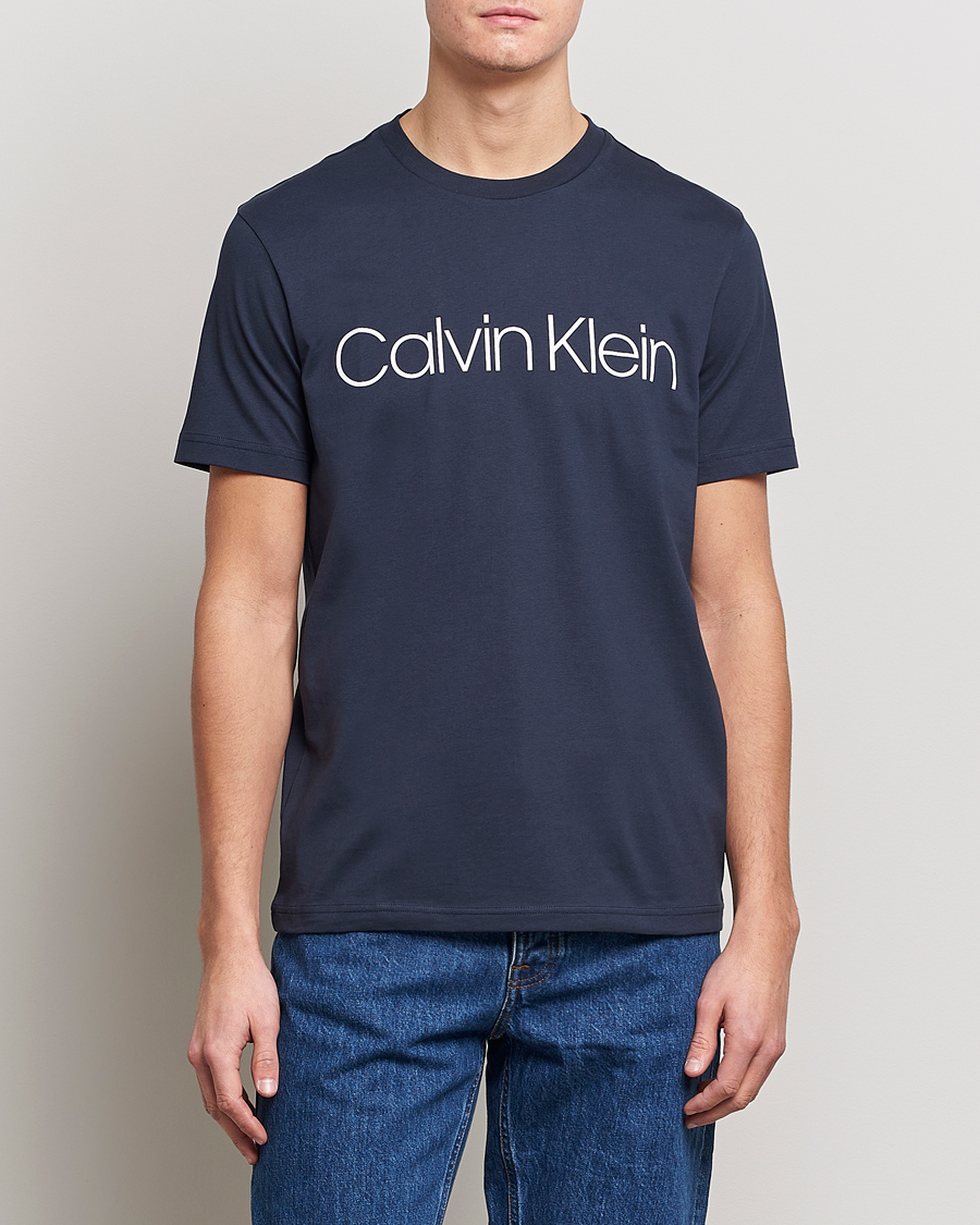 Hombres | Camisetas de manga corta | Calvin Klein | Front Logo Tee Navy