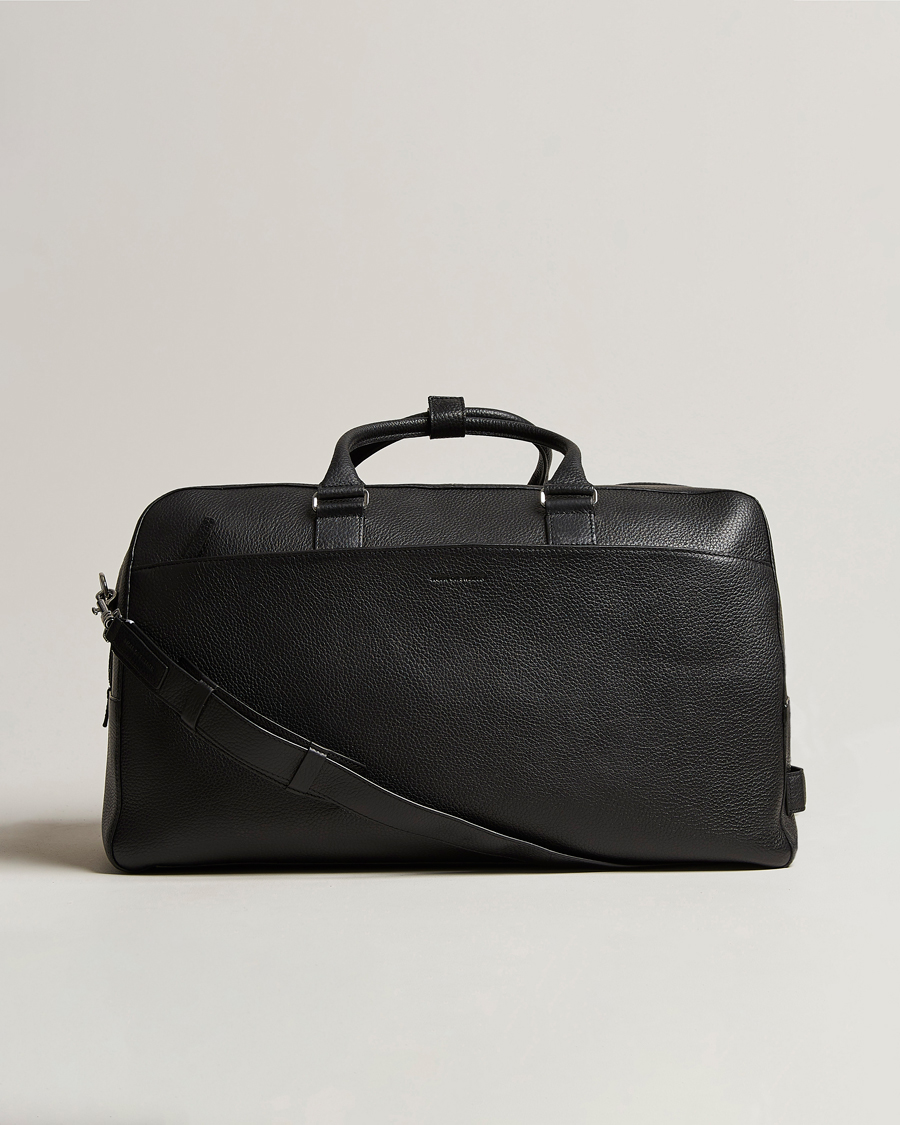 Hombres | Bolsos | Tiger of Sweden | Brome Grained Leather Weekendbag Black