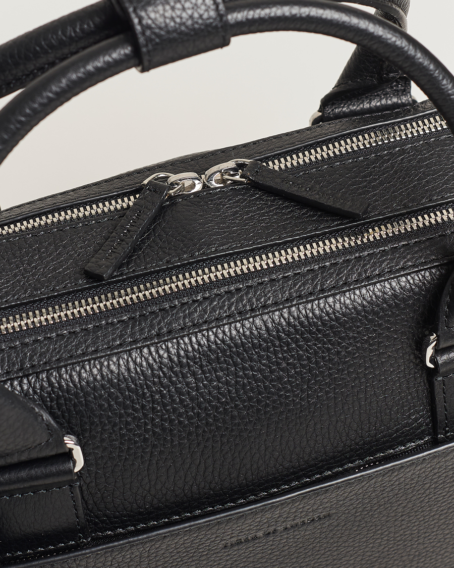 Hombres | Bolsos | Tiger of Sweden | Burin Grained Leather Breifcase Black