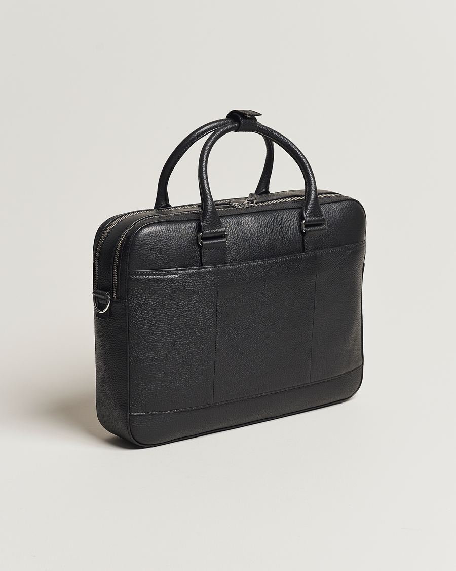 Hombres | Bolsos | Tiger of Sweden | Burin Grained Leather Breifcase Black