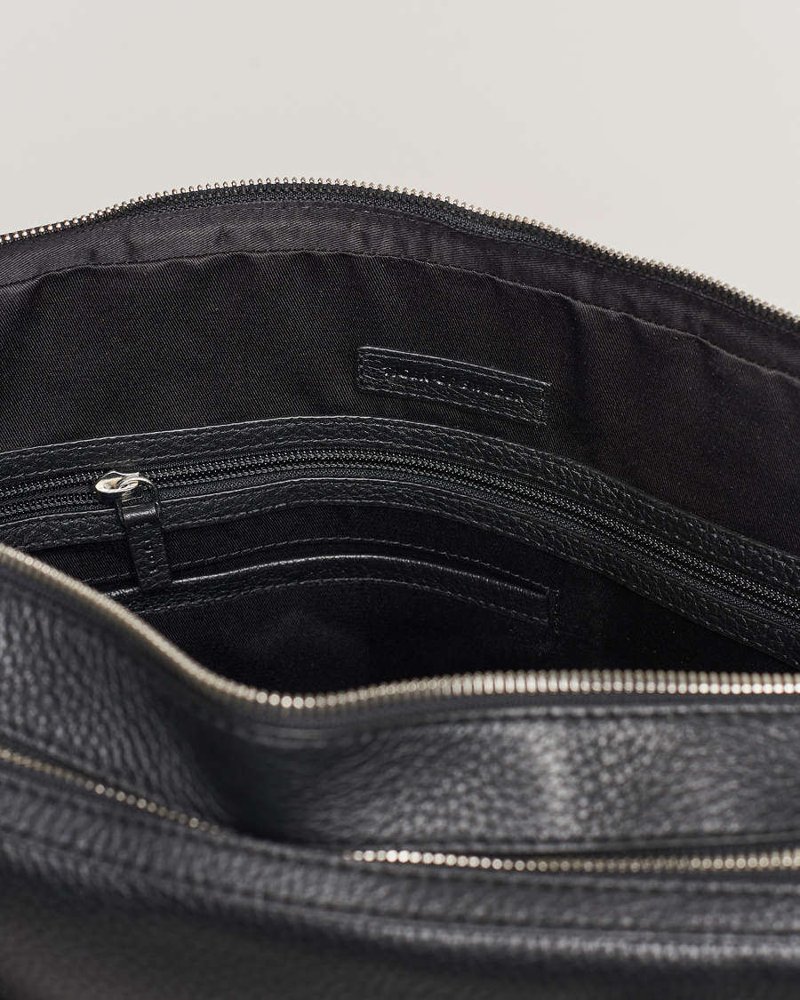 Hombres | Bolsos | Tiger of Sweden | Burin Grained Leather Breifcase Black