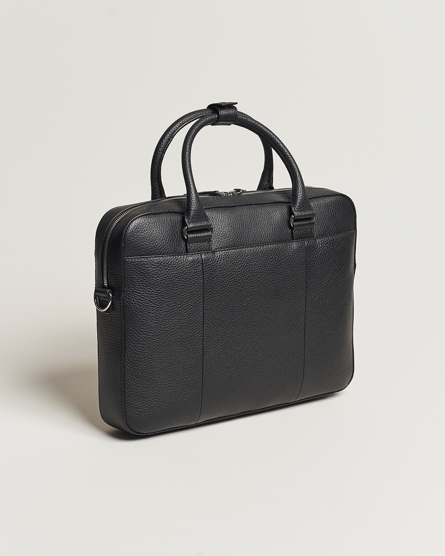 Hombres | Bolsos | Tiger of Sweden | Bosun Grained Leather Briefcase Black