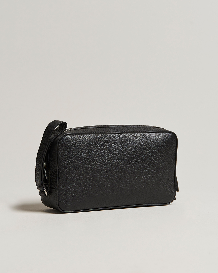 Hombres | Accesorios | Tiger of Sweden | Wes Grained Leather Toilet Bag Black