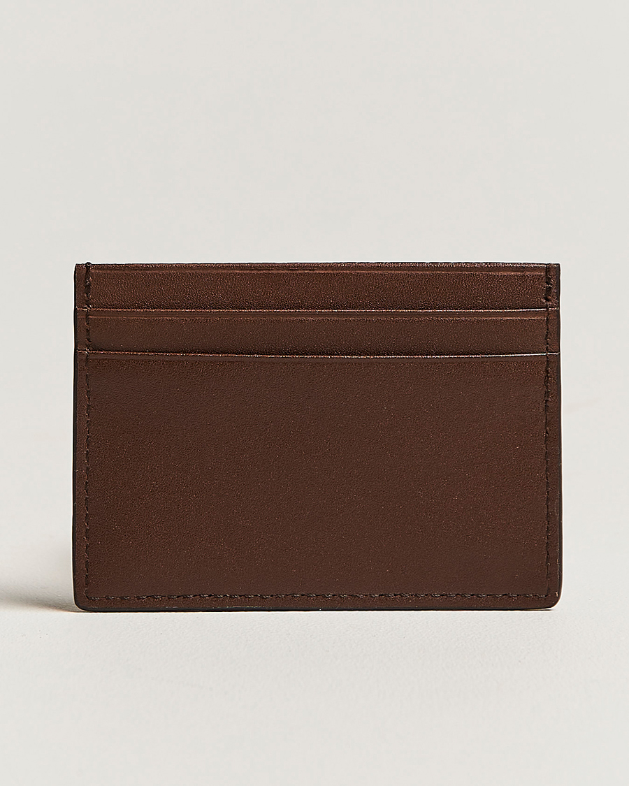 Hombres | Billeteras | Tiger of Sweden | Wake Grained Leather Cardholder Brown