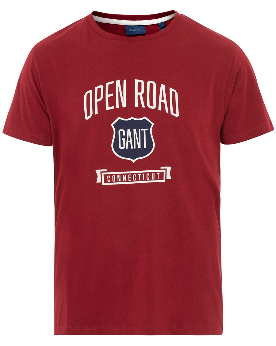 Hombres | Camisetas | GANT | Graphic Tee Mahogany Red