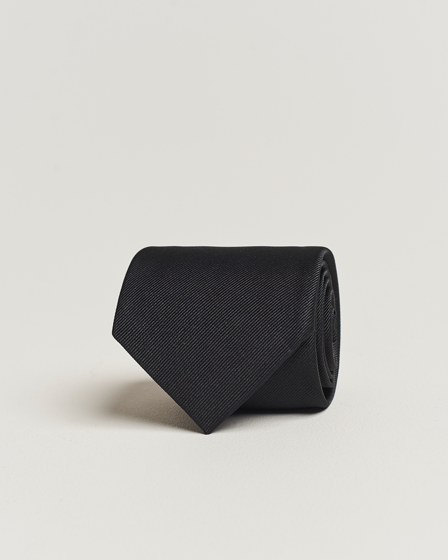 Hombres | Corbatas | Amanda Christensen | Plain Classic Tie 8 cm Black