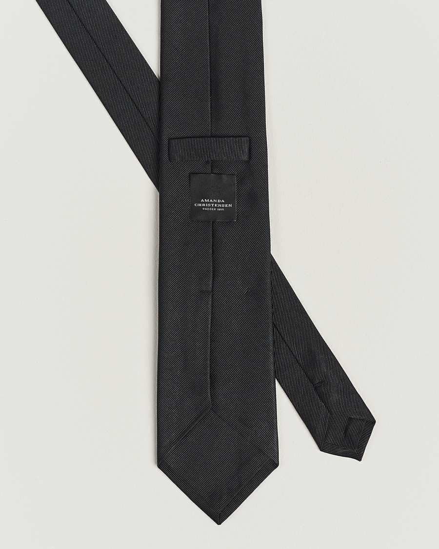 Hombres | Amanda Christensen Plain Classic Tie 8 cm Black | Amanda Christensen | Plain Classic Tie 8 cm Black