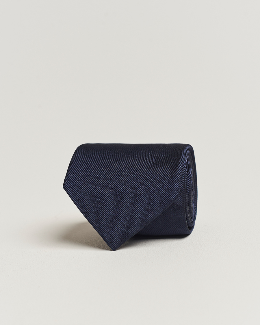 Hombres | Corbatas | Amanda Christensen | Plain Classic Tie 8 cm Navy