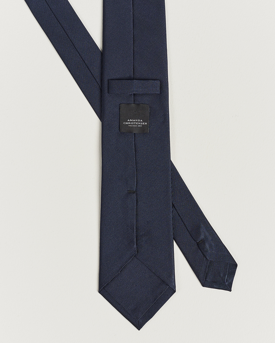 Hombres | Corbatas | Amanda Christensen | Plain Classic Tie 8 cm Navy