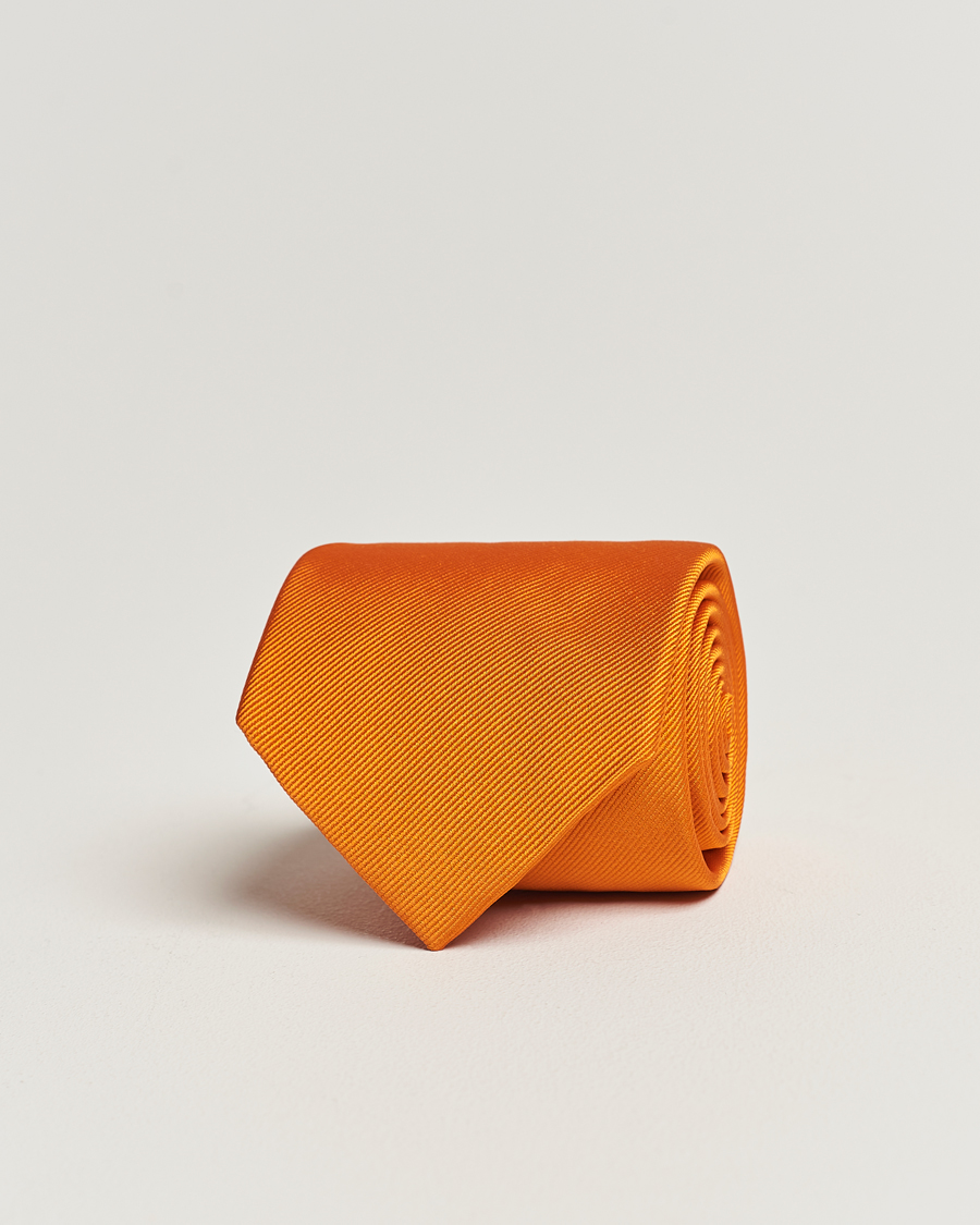 Hombres | Corbatas | Amanda Christensen | Plain Classic Tie 8 cm Orange