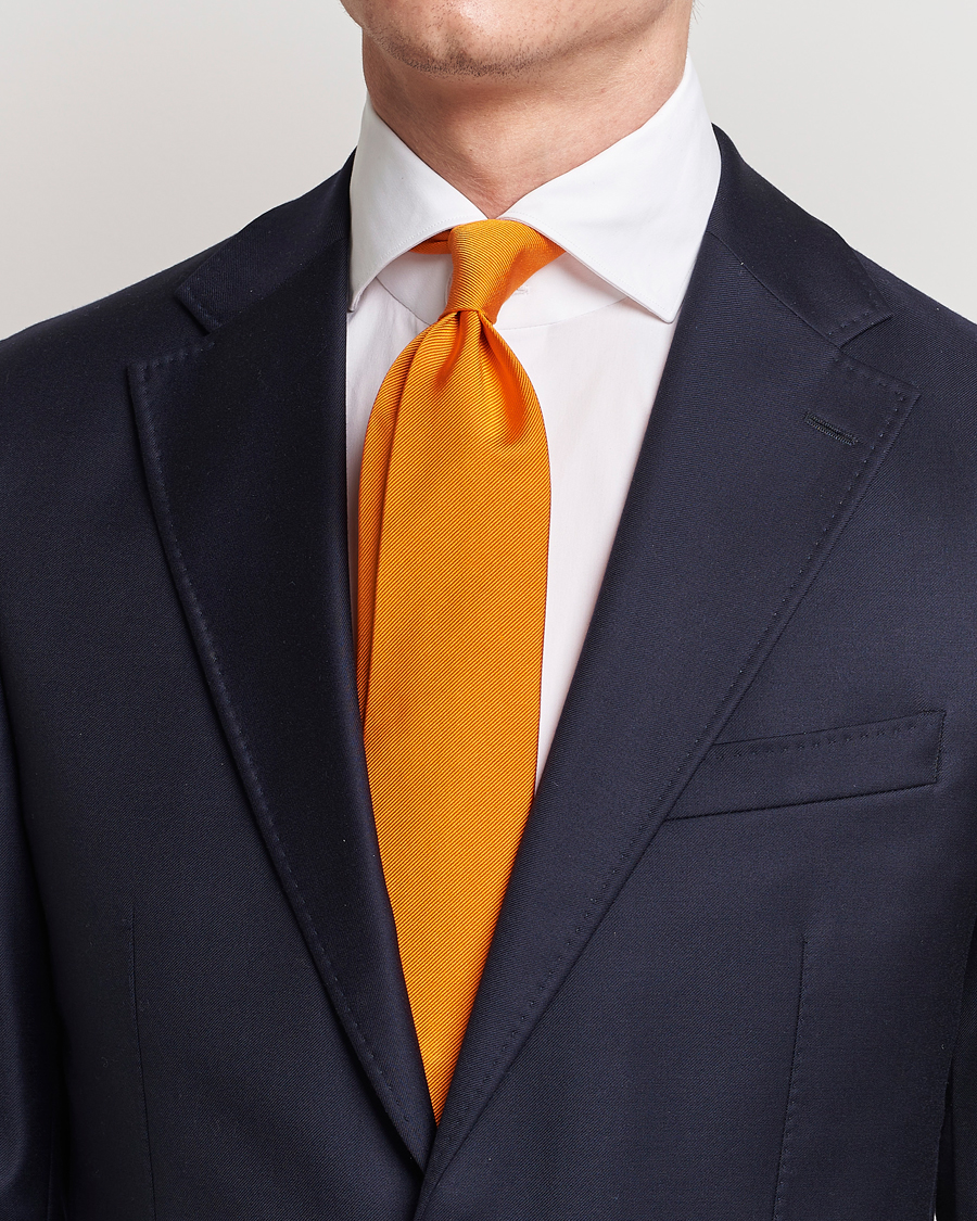 Hombres | Corbatas | Amanda Christensen | Plain Classic Tie 8 cm Orange