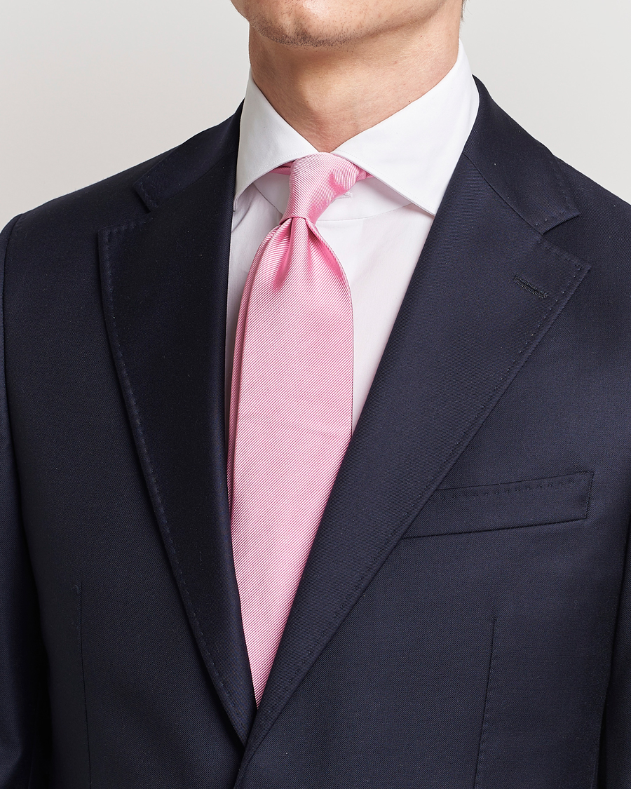Hombres | Corbatas | Amanda Christensen | Plain Classic Tie 8 cm Pink