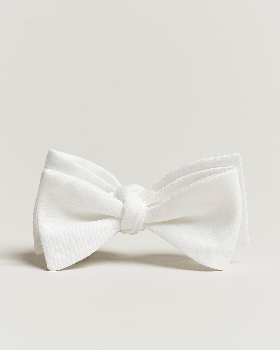 Hombres | Pajaritas | Amanda Christensen | Cotton Pique Self Tie White