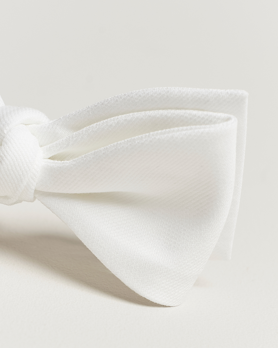 Hombres | Pajaritas | Amanda Christensen | Cotton Pique Self Tie White