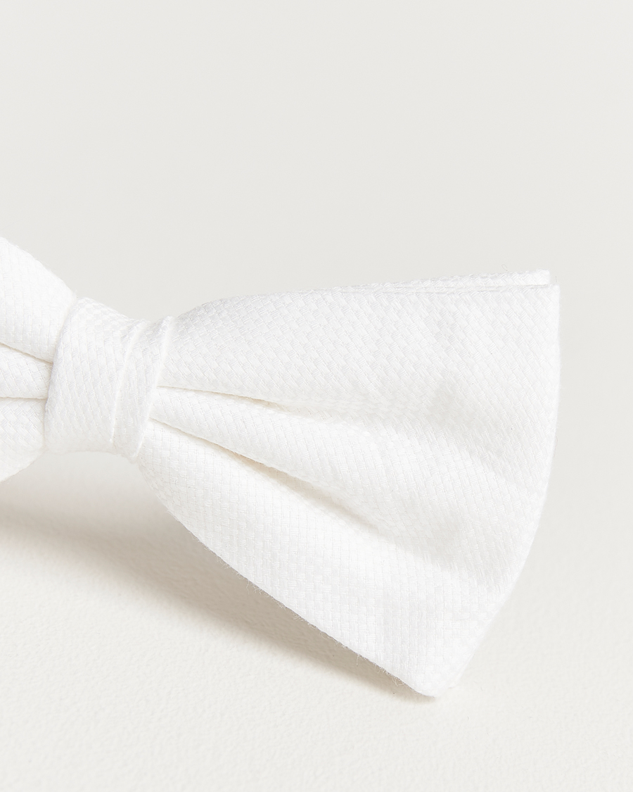 Hombres | Pajaritas | Amanda Christensen | Cotton Pique Pre Tie White