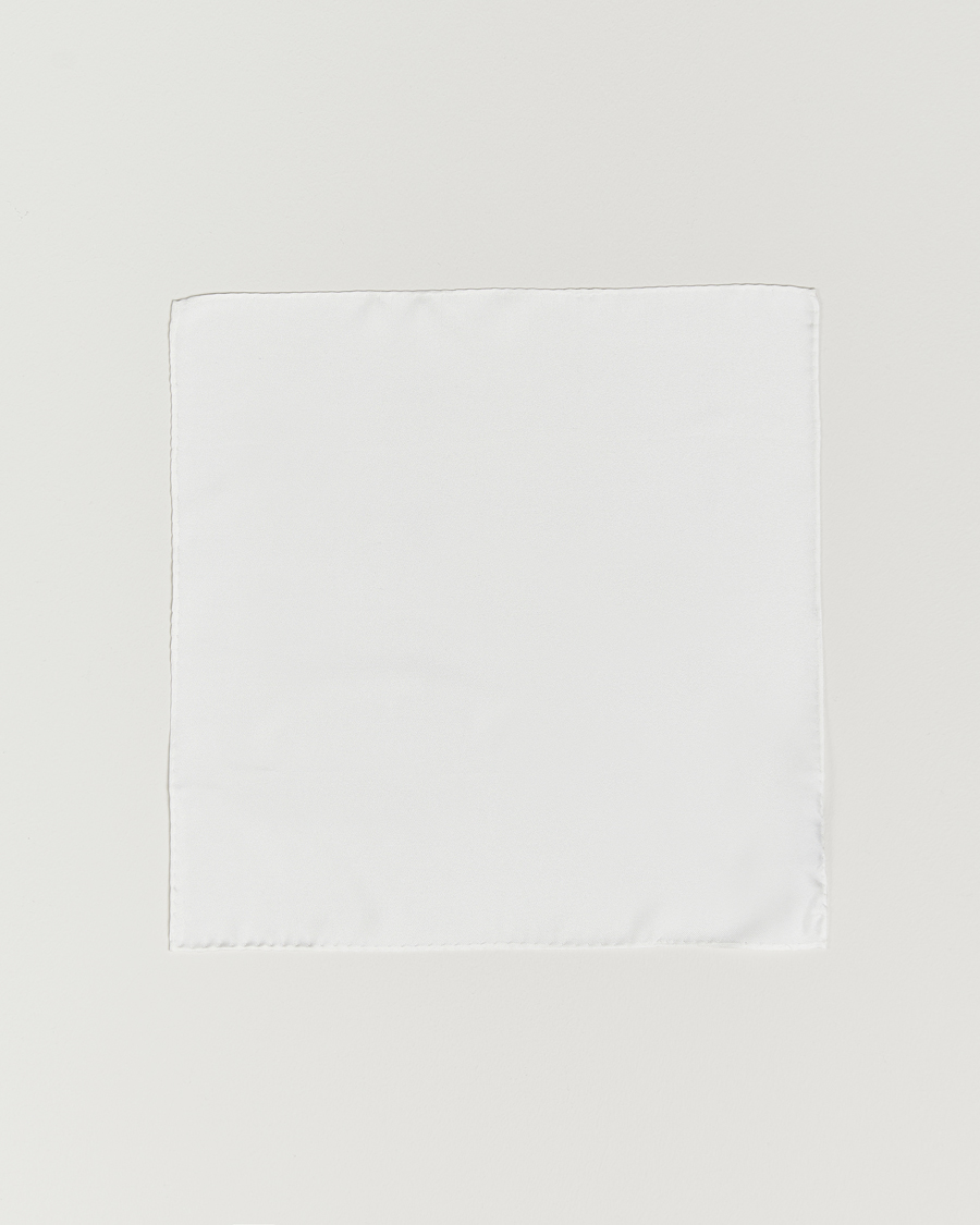Hombres | Pañuelos de bolsillo | Amanda Christensen | Handkercheif Silk White