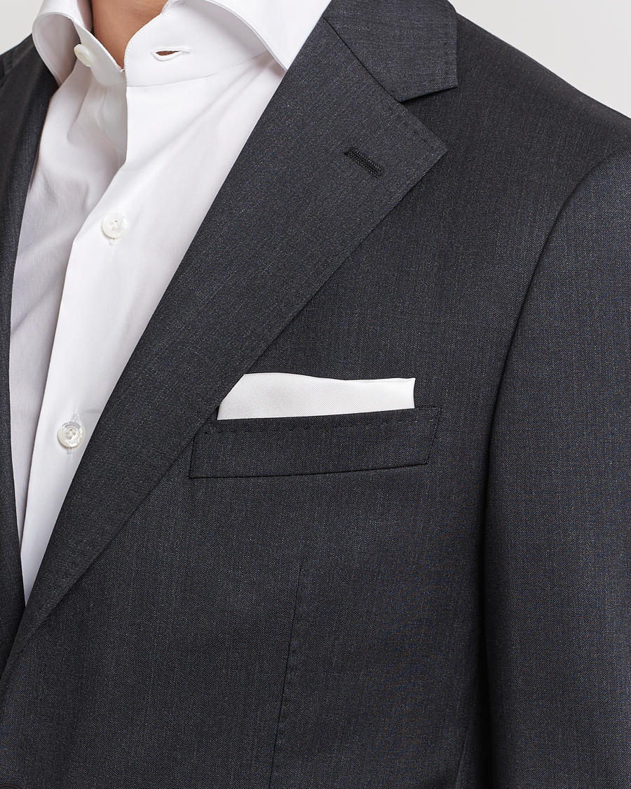 Hombres | Pañuelos de bolsillo | Amanda Christensen | Handkercheif Silk White