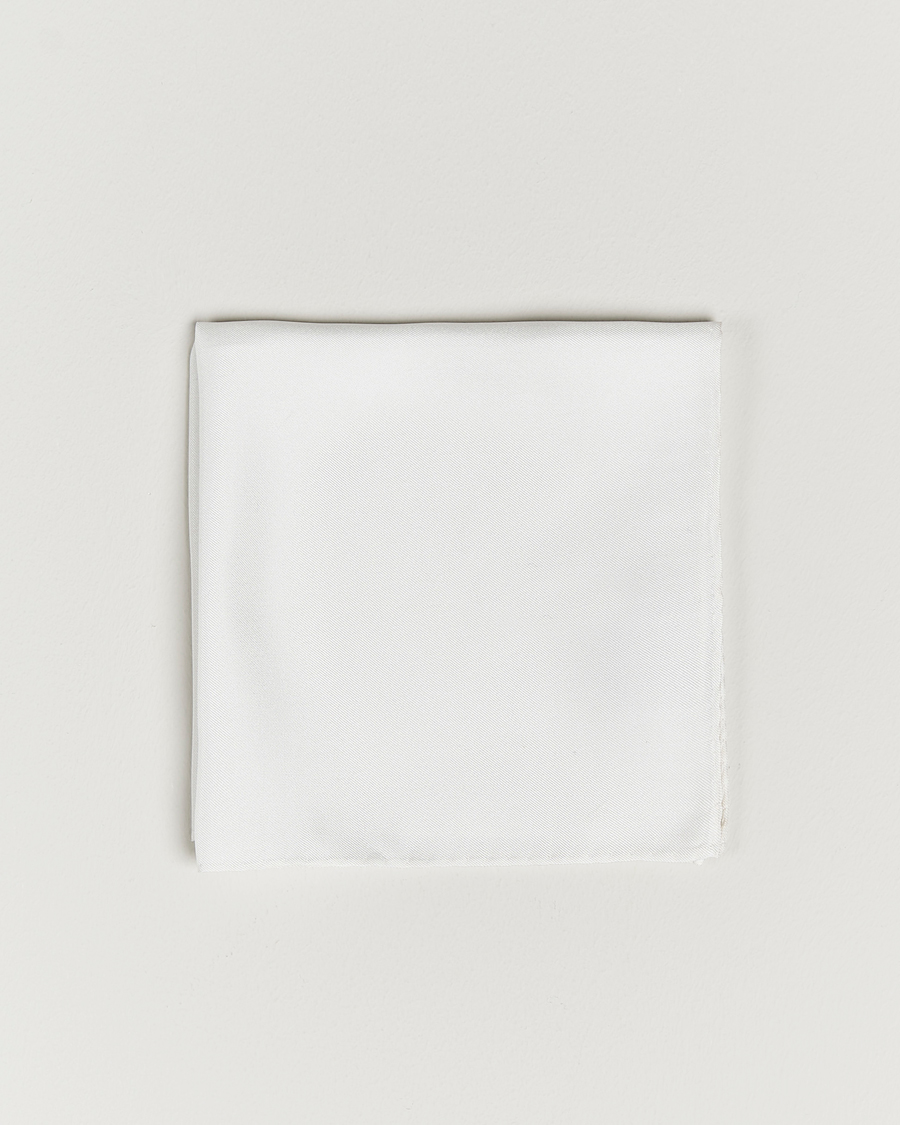 Hombres | Pañuelos de bolsillo | Amanda Christensen | Handkercheif Silk White