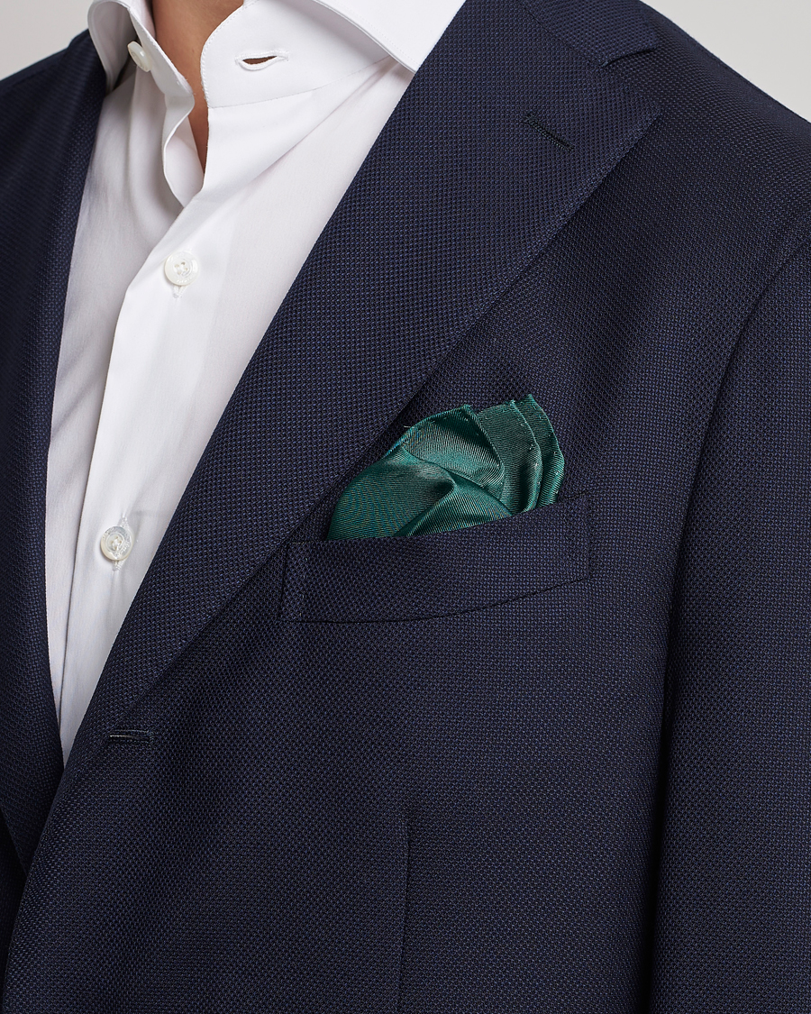 Hombres | Pañuelos de bolsillo | Amanda Christensen | Handkercheif Silk Green