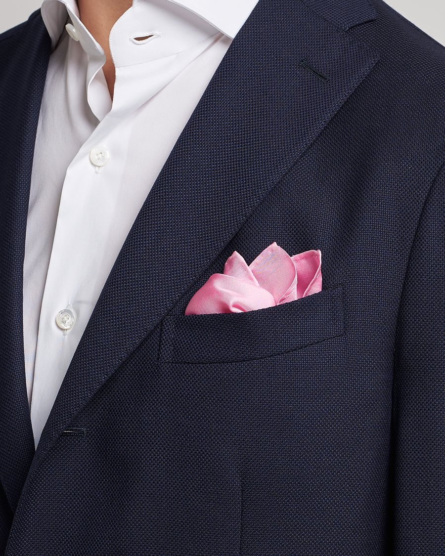 Hombres | Pañuelos de bolsillo | Amanda Christensen | Handkercheif Silk Pink