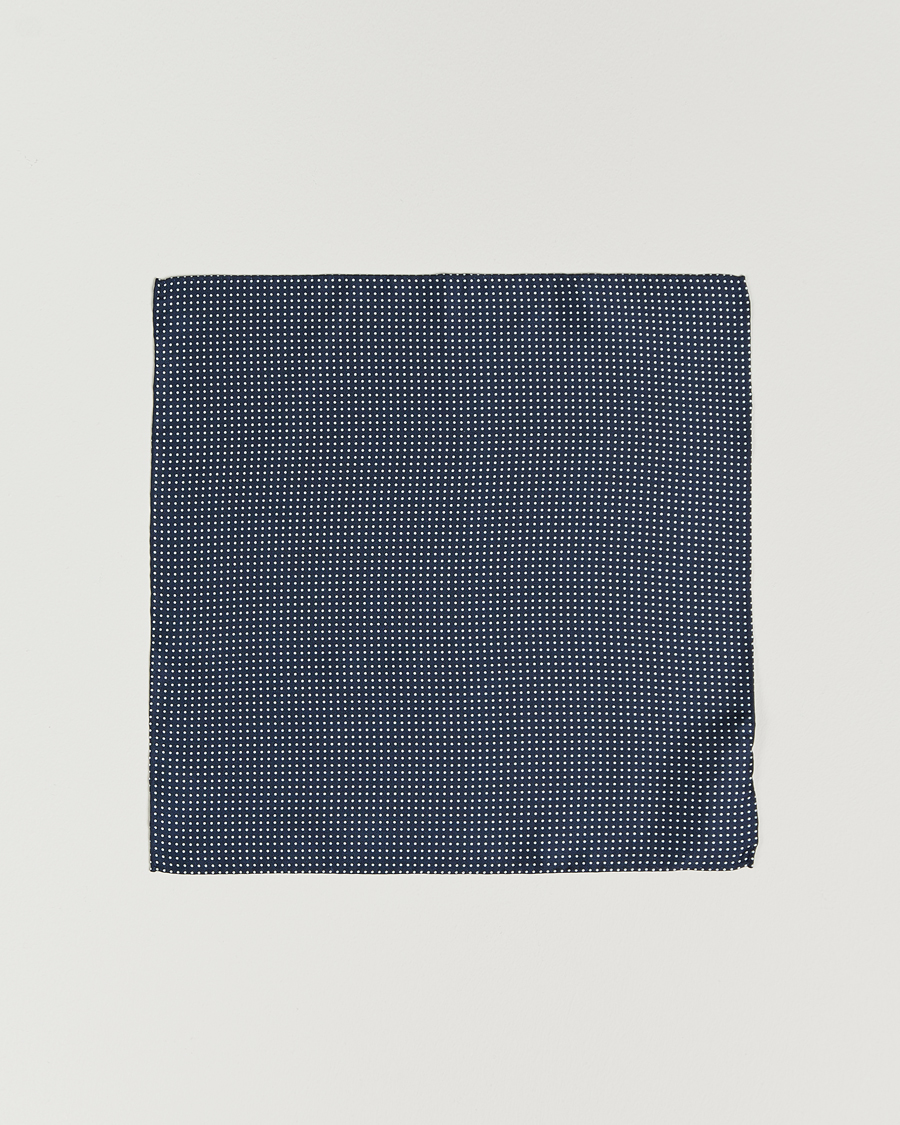 Hombres | Amanda Christensen Handkerchief Dot Silk Navy | Amanda Christensen | Handkerchief Dot Silk Navy