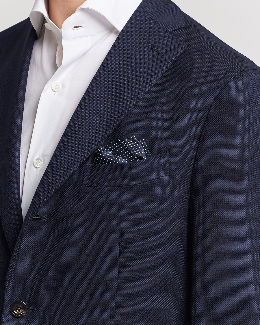 Hombres | Elegante casual | Amanda Christensen | Handkerchief Dot Silk Navy