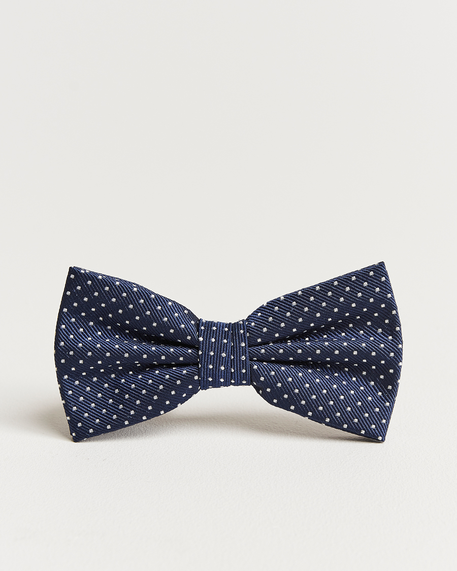 Hombres | Amanda Christensen Micro Dot Pre Tie Silk Navy | Amanda Christensen | Micro Dot Pre Tie Silk Navy