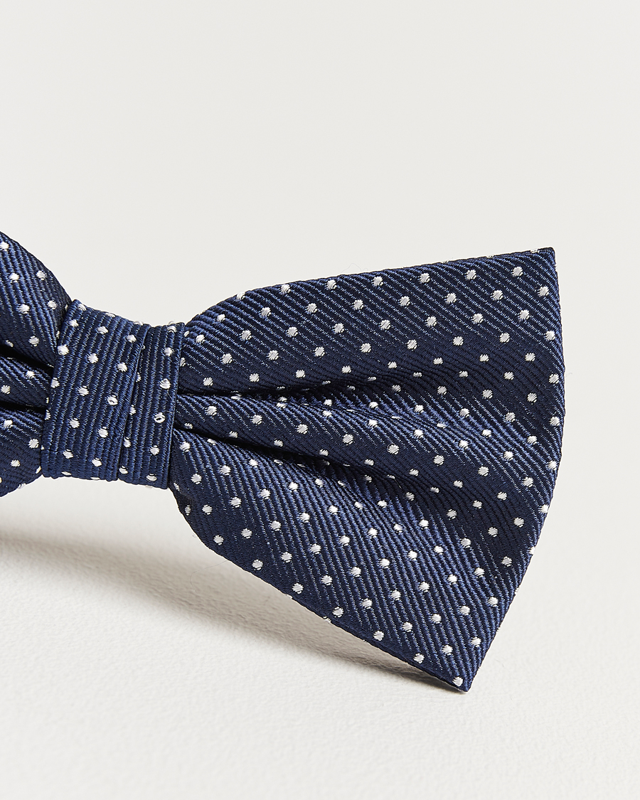 Hombres | Amanda Christensen Micro Dot Pre Tie Silk Navy | Amanda Christensen | Micro Dot Pre Tie Silk Navy