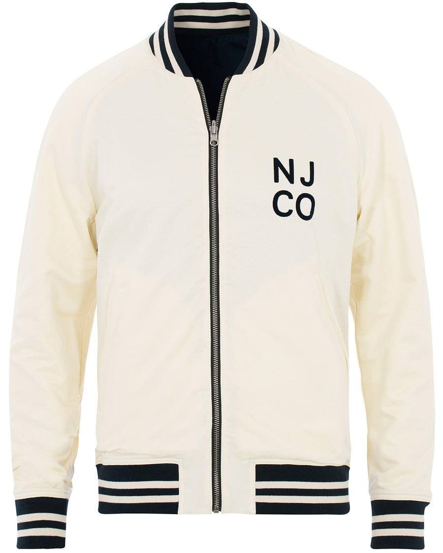 Hombres | Abrigos y chaquetas | Nudie Jeans | Mark Baseball Reversible Jacket White/Navy
